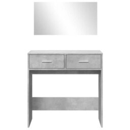 Berkfield Dressing Table With Mirror Concrete Grey 80X39X80 Cm - thumbnail 5