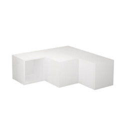 Fwstyle 2 Drawer Corner Tv Unit Modern Design Painted White Scratch Resistant - thumbnail 2