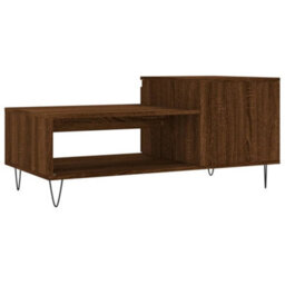 Berkfield Modern Coffee Table Brown Oak 100X50X45 Cm Engineered Wood - thumbnail 8