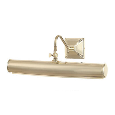 Elegant 2 Bulb Picture Light With Polished Brass Finish And Led E14 40W Bulbs