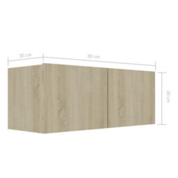 Berkfield 8 Piece Tv Cabinet Set Sonoma Oak Engineered Wood - thumbnail 7