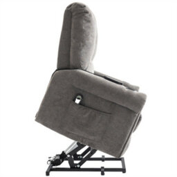 Abrihome Grey Electric Lift Senior Chair With Single Motor, Heated Massage, Stand Assist, Storage Pockets, Cup Holders - thumbnail 8