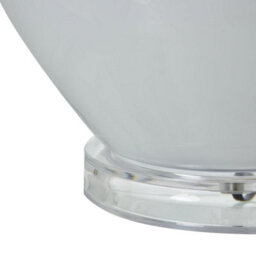Wyld Haus Mist Grey Wave Glass Table Lamp With Cream Linen Shade - thumbnail 4