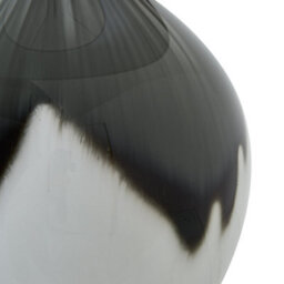 Wyld Haus Mist Grey Wave Glass Table Lamp With Cream Linen Shade - thumbnail 3