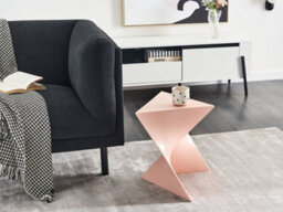 Beliani Minimalist Side Table Pecos Pastel Pink - thumbnail 2