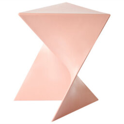 Beliani Minimalist Side Table Pecos Pastel Pink - thumbnail 1