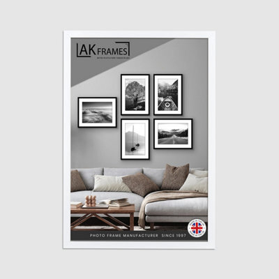 "AK Frames Sleek 20X16"" White Thin Modern Picture Frame - Slim And Design For Posters, Prints And Photos - Elegant Wall Frame Decor" - image 1