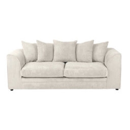 SquareBoxx Lennox Cream Sofa Set 3 Seater