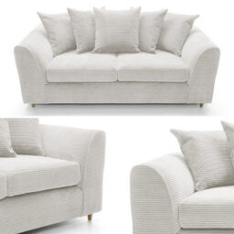 SquareBoxx Lennox Cream Sofa Set 3 Seater - thumbnail 3