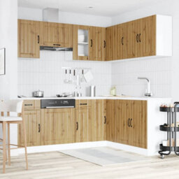 Berkfield 11 Piece Kitchen Cabinet Set Lucca Artisan Oak Engineered Wood - thumbnail 3