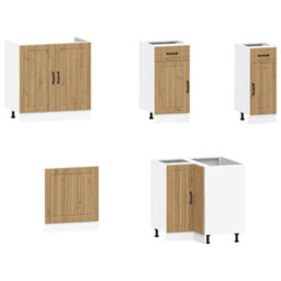 Berkfield 11 Piece Kitchen Cabinet Set Lucca Artisan Oak Engineered Wood - thumbnail 4