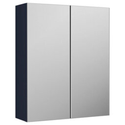 FNX Bathrooms Varo 600mm 2 Door Midnight Blue Wall Hung Mirror Cabinet Contemporary 715mm - thumbnail 1