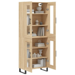 Berkfield Elegant Highboard Sonoma Oak 69.5X34X180 Cm Engineered Wood - thumbnail 3