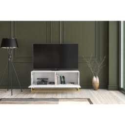 Creative Furniture Ripple Tv Unit 100Cm - White With Fluted Doors - thumbnail 4