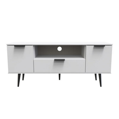 Fuji 2 Door 1 Drawer Wide Tv Unit In Grey Matt (Ready Assembled) - image 1