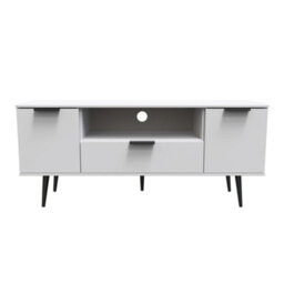 Fuji 2 Door 1 Drawer Wide Tv Unit In Grey Matt (Ready Assembled) - thumbnail 1