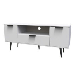 Fuji 2 Door 1 Drawer Wide Tv Unit In Grey Matt (Ready Assembled) - thumbnail 3