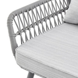 Home Detail L Shape Garden Set In Grey With Wicker Rope Style With Coffee Table Grey Cushions - thumbnail 7