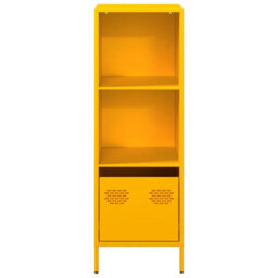 Berkfield Highboard Mustard Yellow 35X39X103.5 Cm Steel - thumbnail 5