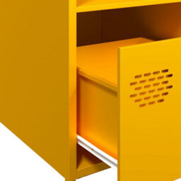 Berkfield Highboard Mustard Yellow 35X39X103.5 Cm Steel - thumbnail 9