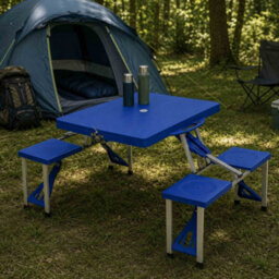 New Portable Folding Outdoor Picnic Pit Table And Bench Set 4 Seats - thumbnail 6