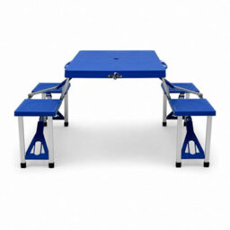 New Portable Folding Outdoor Picnic Pit Table And Bench Set 4 Seats - thumbnail 3