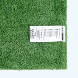 Homescapes Luxury Reversible Semi Circle Bath Mat - Fern Green - thumbnail 3