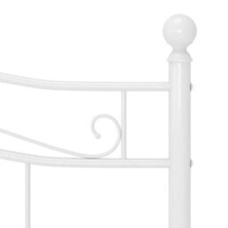 Vidaxl Bed Frame Without Mattress White Metal 140X200 Cm - thumbnail 6