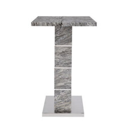 Furniture in Fashion Parini High Gloss Bar Table Rectangular In Melange Marble Effect - thumbnail 7