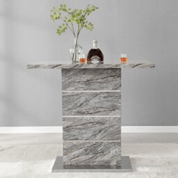 Furniture in Fashion Parini High Gloss Bar Table Rectangular In Melange Marble Effect - thumbnail 3