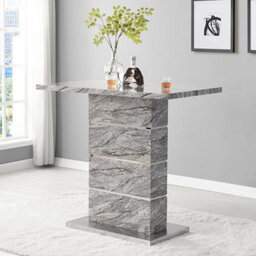 Furniture in Fashion Parini High Gloss Bar Table Rectangular In Melange Marble Effect - thumbnail 2