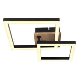 Luminosa Lighting Luminosa Bard Integrated Led Semi Flush Ceiling Light Matt Black 2X Led 3000K - thumbnail 3