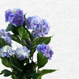 Leaf Artificial Hydrangea Flowering Plant Blue - thumbnail 2