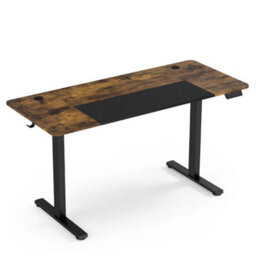 Brown Large Electric Standing Desk With 3 Memory Heights Led Control Panel - thumbnail 5