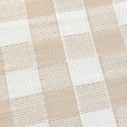 Dreams & Drapes Gingham Classic Check Print Uv Resistant Natural Outdoor Rug - thumbnail 3