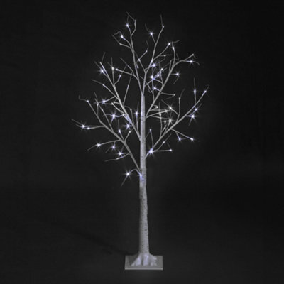 Snowtime Outdoor Or Indoor Birch Tree With Ice White Leds - 1.2M - 48 Led's
