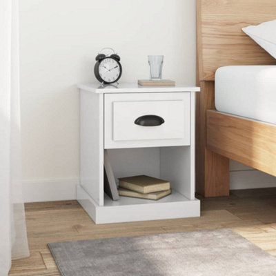 Berkfield Bedside Cabinets 2 Pcs High Gloss White 39X39X47.5 Cm Engineered Wood - image 1