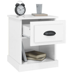 Berkfield Bedside Cabinets 2 Pcs High Gloss White 39X39X47.5 Cm Engineered Wood - thumbnail 6