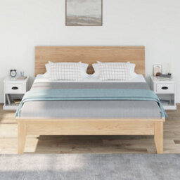 Berkfield Bedside Cabinets 2 Pcs High Gloss White 39X39X47.5 Cm Engineered Wood - thumbnail 3