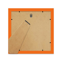 "6X6"" Orange Picture Frame - 6X6"" Square Frame With 3X3"" Mount For 6X6""/3X3"" Pictures Moderrn Style Thin Edge, 1 Pack" - thumbnail 3