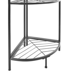 Wyld And Coco Industrial Black Clothes Rack 160Cm Freestanding Steel Shelves And Hooks, Matte Powder-Coated Finish - thumbnail 5