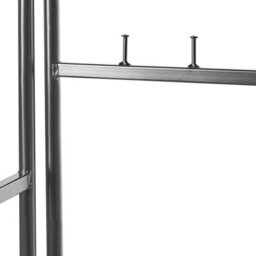Wyld And Coco Industrial Black Clothes Rack 160Cm Freestanding Steel Shelves And Hooks, Matte Powder-Coated Finish - thumbnail 6