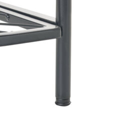 Wyld And Coco Industrial Black Clothes Rack 160Cm Freestanding Steel Shelves And Hooks, Matte Powder-Coated Finish - thumbnail 8