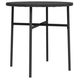 Berkfield Tea Table Black 45 Cm Poly Rattan - thumbnail 2