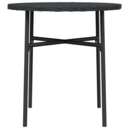 Berkfield Tea Table Black 45 Cm Poly Rattan - thumbnail 4