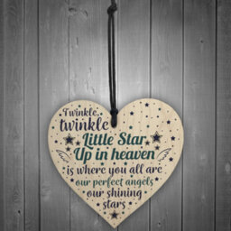 Red Ocean Mum Nan Dad Grandad Memorial Heart Bereavement Gift Christmas Tree Decoration Bauble Plaque - thumbnail 2