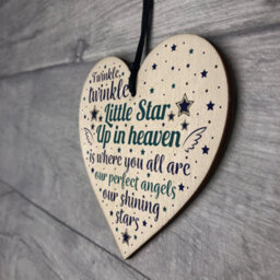 Red Ocean Mum Nan Dad Grandad Memorial Heart Bereavement Gift Christmas Tree Decoration Bauble Plaque - thumbnail 7