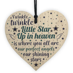 Red Ocean Mum Nan Dad Grandad Memorial Heart Bereavement Gift Christmas Tree Decoration Bauble Plaque - thumbnail 1