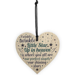 Red Ocean Mum Nan Dad Grandad Memorial Heart Bereavement Gift Christmas Tree Decoration Bauble Plaque - thumbnail 5