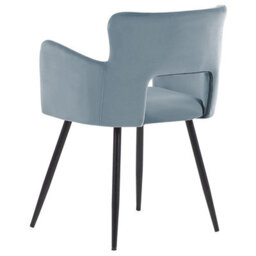 Beliani Set Of 2 Dining Chairs Sanilac Velvet Light Blue - thumbnail 6